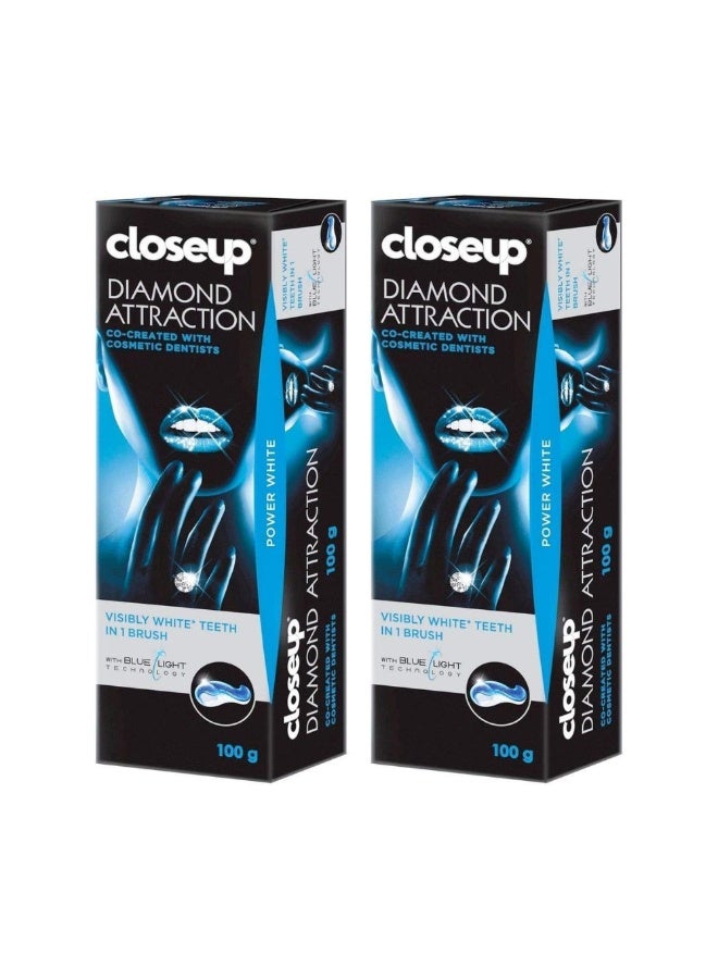 Closeup Diamond Attraction Toothpaste 100g X Pack of  2Pcs - Image 1